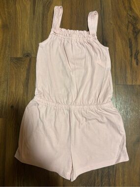 The Children’s Place Girls’ Sleeveless Solid Romper - Pink 5/6